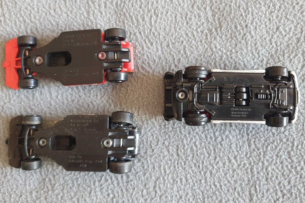 Carrinhos Mattel, Inc., feitos para a McDonald's - Anos 2001 e 2006