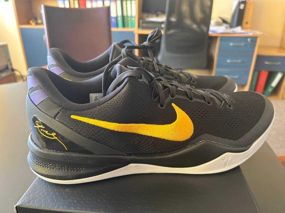 Kobe 8 Protro Black and University Gold Lakers