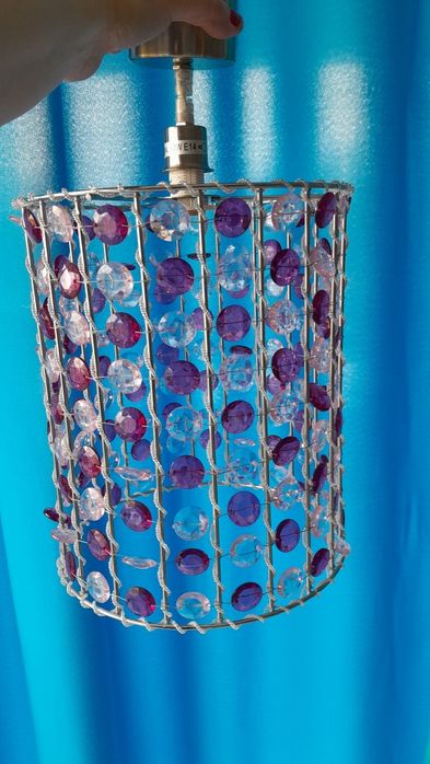 Lampa żyrandol krysztalki pokój