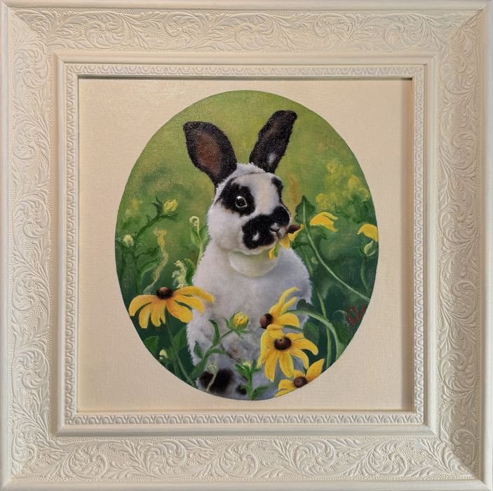Картина олійними фарбами. Кролик