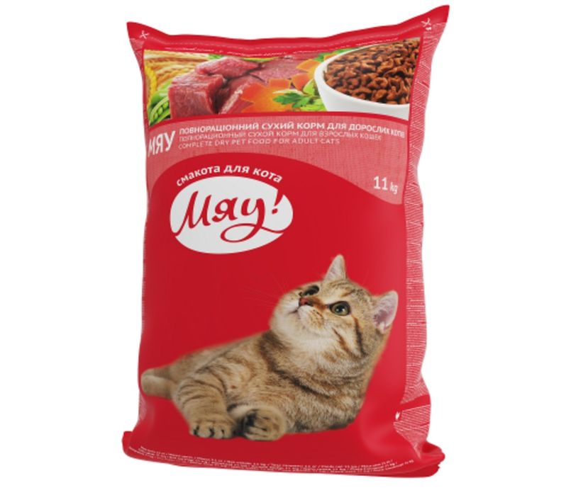 Корм для котів Мяу, чотири лапи