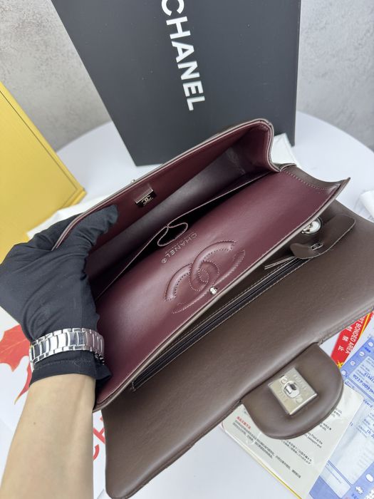 Сумка Chanel Chocolate шкіра | шоколадна | срібна і золота фурнітура