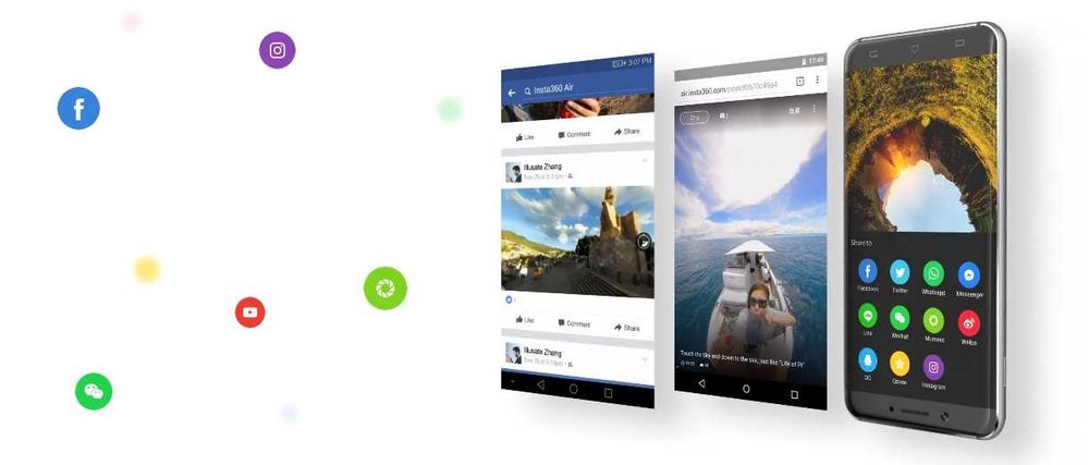 insta360 Air 3D CINMAIRB mobilna kamera Micro USB VR do Samsung Xiaomi