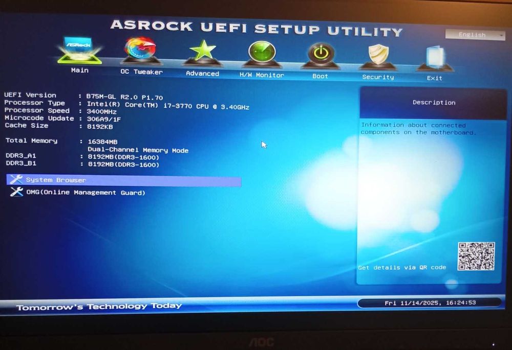i7-3770 +płyta główna+ram+chłodzenie+ klucz windows 11
