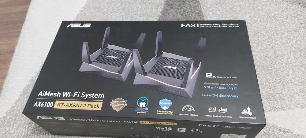 ASUS RT-AX92U (6100Mb/s a/b/g/n/ac/ax) zestaw 2szt.