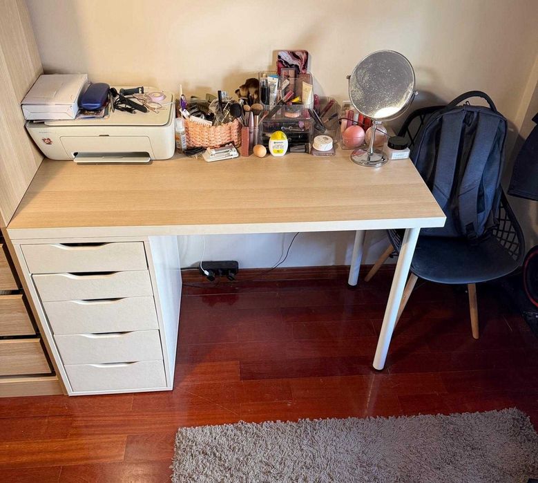 Secretária IKEA com bloco gavetas