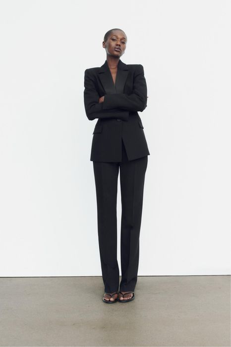 Брюки Zara чорні з розрізами по боках розмір s