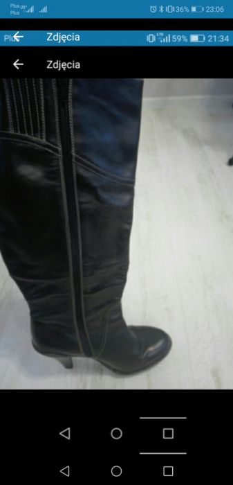 Kozaki z wysoką cholewka