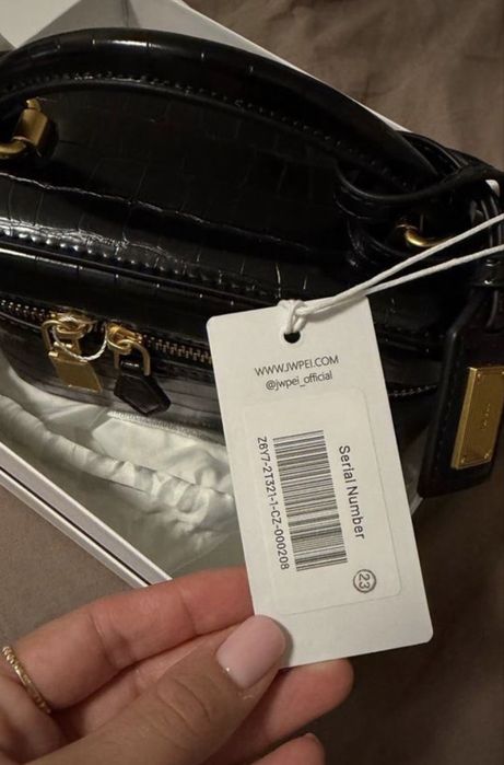 Jw pei cleo black croc