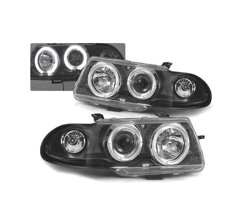FARÓIS ANGEL EYES OPEL ASTRA F 91-94 PRETO