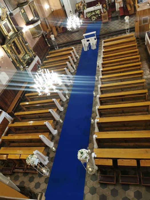 Dekoracja Kościoła Ślub Wesele Grube Dywany kolory Skrzydła Anielskie