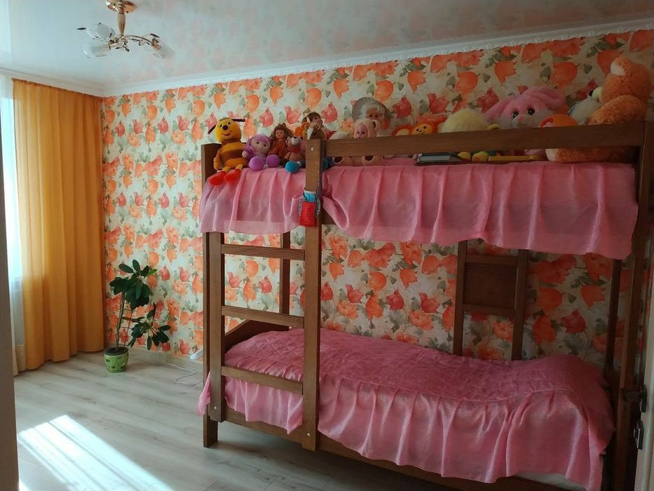 Ліжко двоярусне дубове
