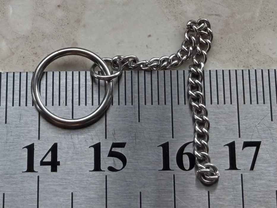 Unisex kolczyk 10 mm piercing 16 G kółko segment Tytan