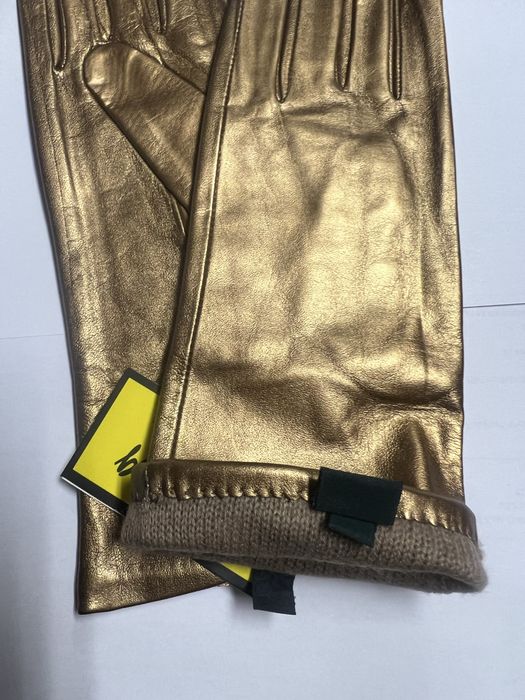 Rękawiczki nowe skórzane z  węlnianą podszewk