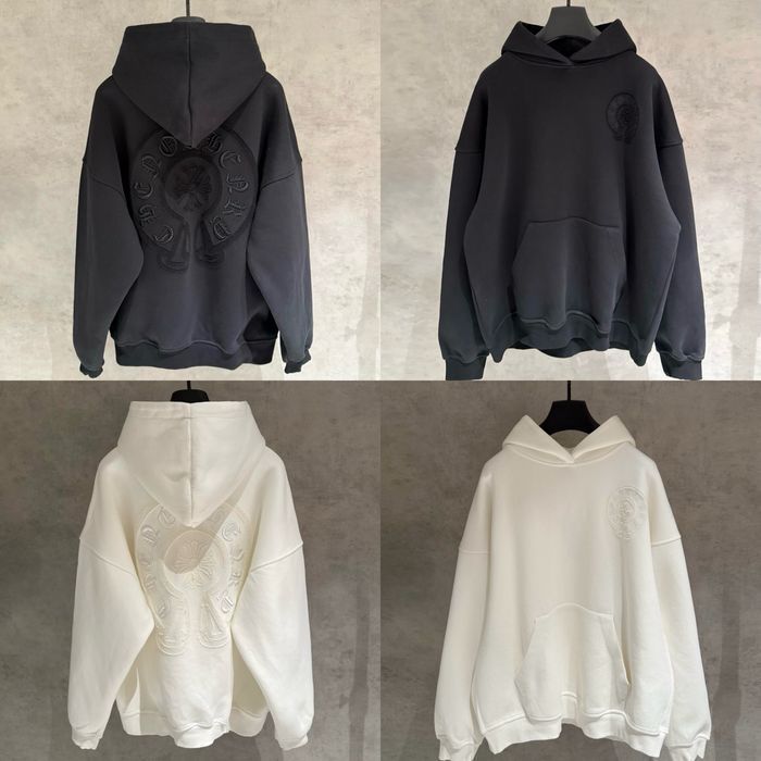 CHROME HEARTS худи мужское оверсайз унисекс черное белое