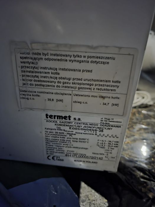 Termet Silver Pro 35kW kocioł gazowy