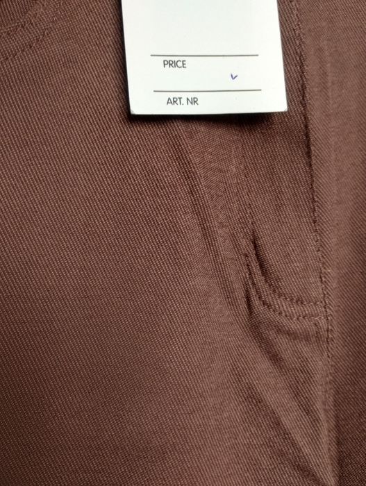 Штани в шоколадному кольорі прямого крою р. 42-44