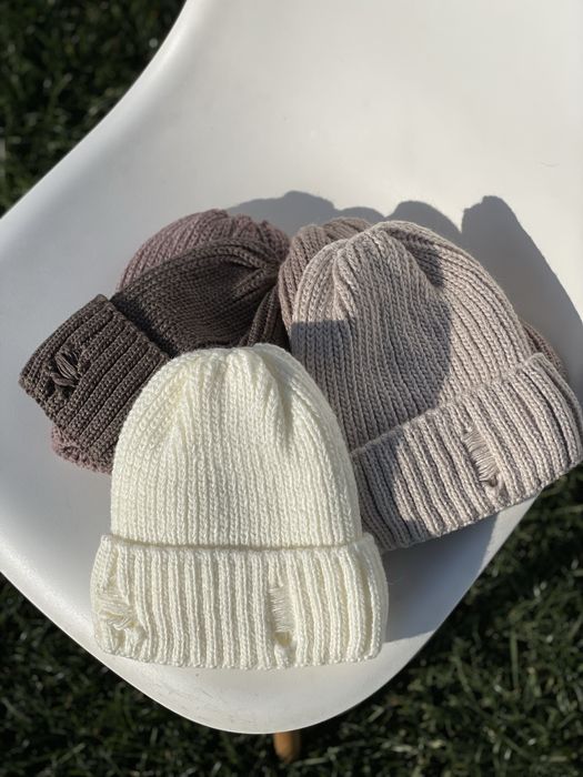 ШАПКА рванка на флісі . Шапка жіноча зима . Шапка підліток зима.