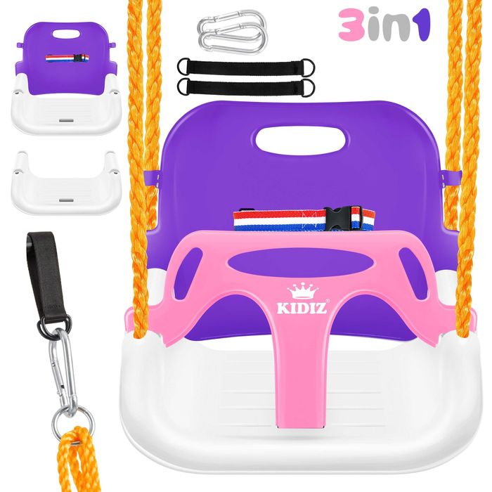 Nowa huśtawka dziecięca KIDIZ / fotelik ogrodowy / bujak 3 w 1 !4361!