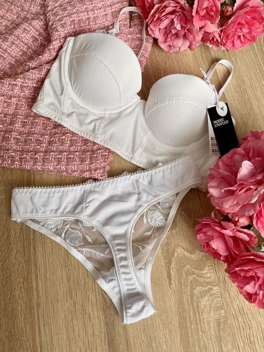 Комплект для ранку нареченої XS топ бюст корсет + трусики