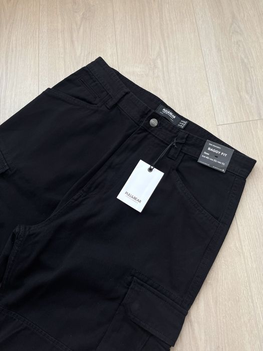 Широкі Штани Pull&Bear Baggy Fit Оригінал Широкие Нові Брюки Черные