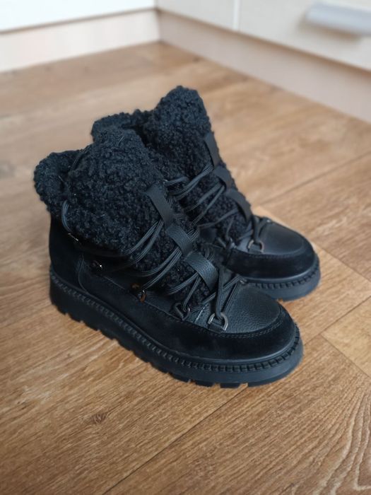 Зимові чоботи ботинки шкіра