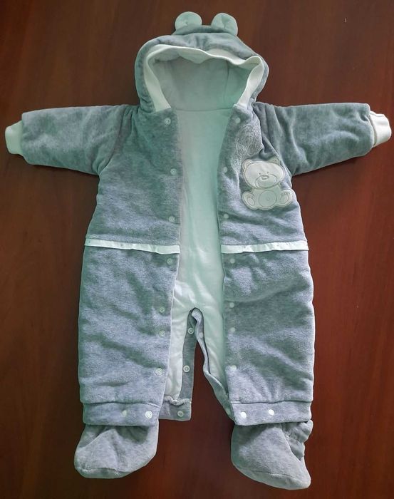Утеплений комбінезон для немовлят, р.56-62