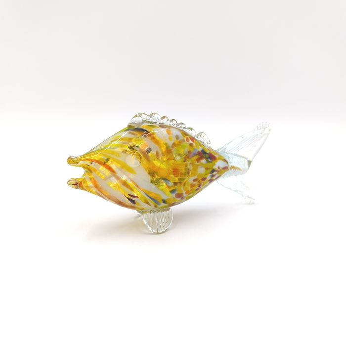 Szklana Kolorowa Ryba Figurka