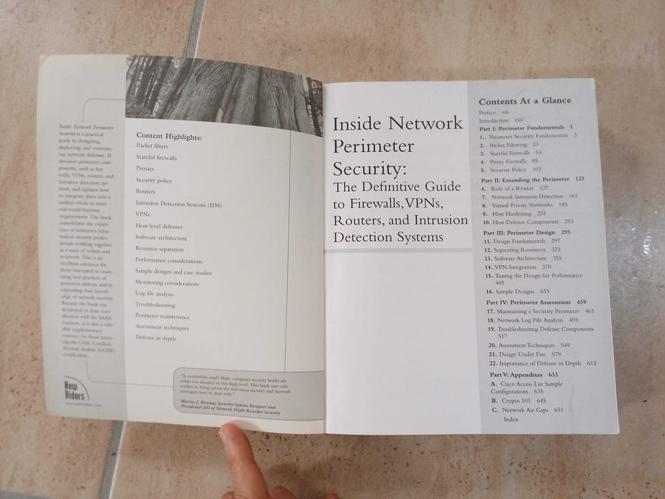 Inside Network Perimeter Security, Northcutt, Stephen, zeltser, others64283777820418122