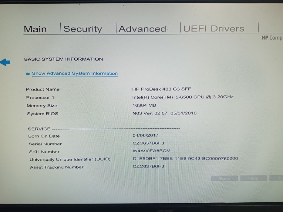 HP 400 G3 | i5-6500 | 16GB RAM | M2 | Komputer | Serwer | HomeLab |