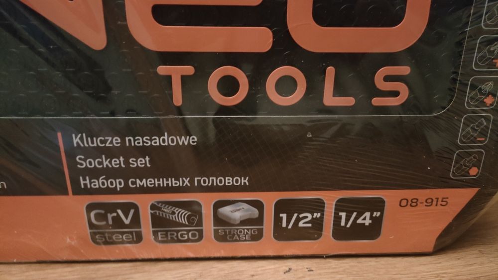 Klucze nasadowe neo tools 77 elementów zestw 08-915
