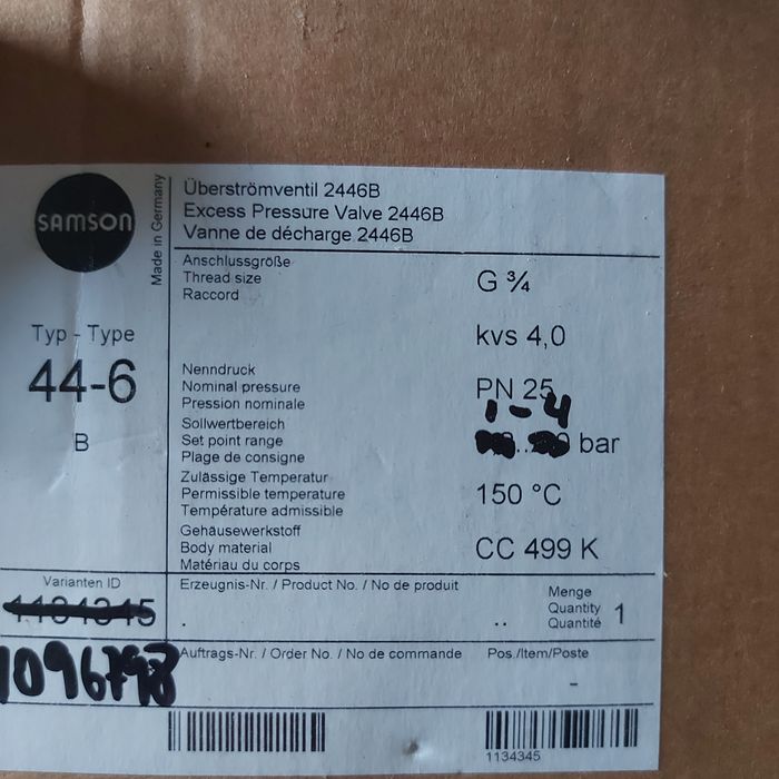 Regulator różnicy ciśnień Samson typ 44-6