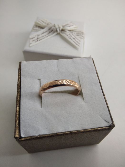 Złota obrączka z delikatnym grawerem złoto 585 rozmiar 12   903