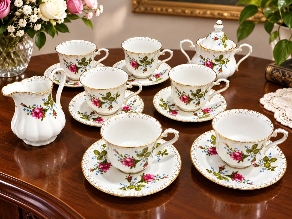 Zestaw porcelany Chodzież,  Wałbrzych z PRLu