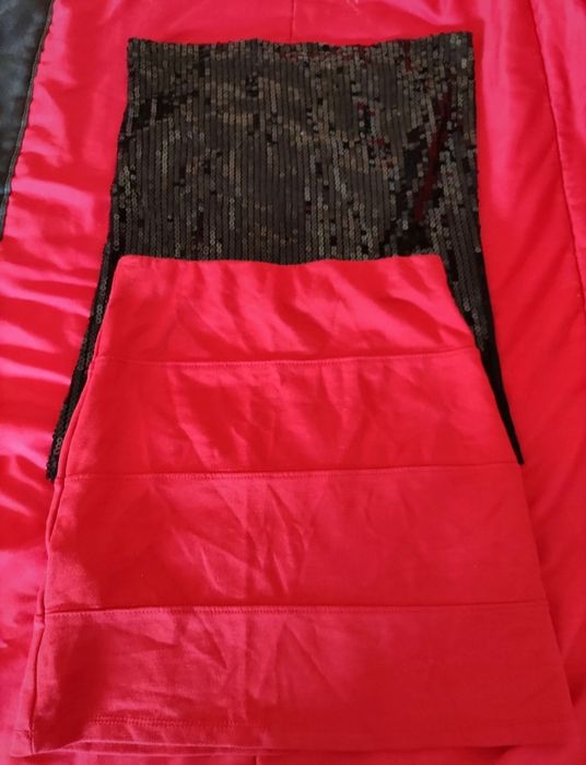 Conjunto saia + top brilhantes