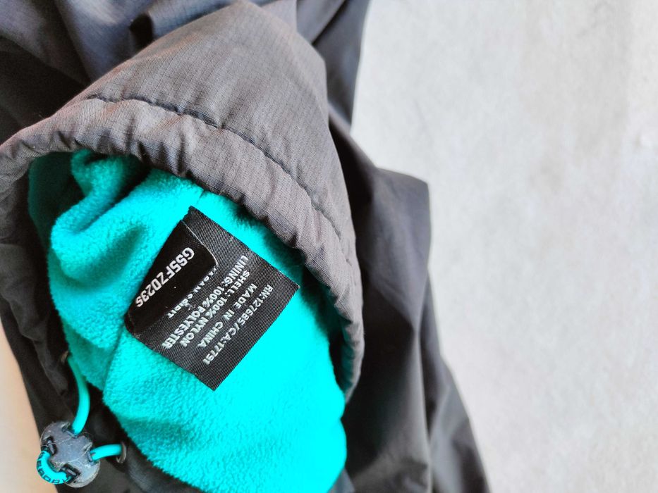 SuperDry _ Czarna grubsza przejściowa kurtka z kapturem WindCheater S