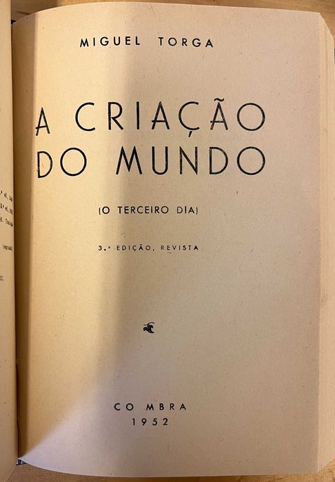 A Criação do Mundo - Miguel Torga