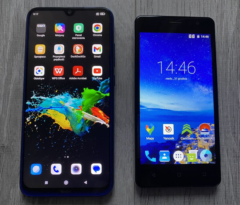 Redmi Note 8 oraz myPhone Q-Smart Elite.