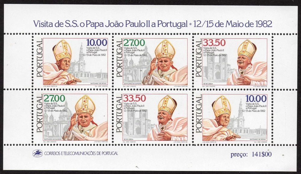 Portugal 1982 - Bloco Novo MNH Nº47 (Bloco com 2 Séries)