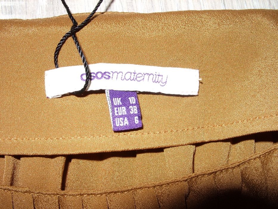 nowa ciążowa tunika Asos maternity karmelowa
