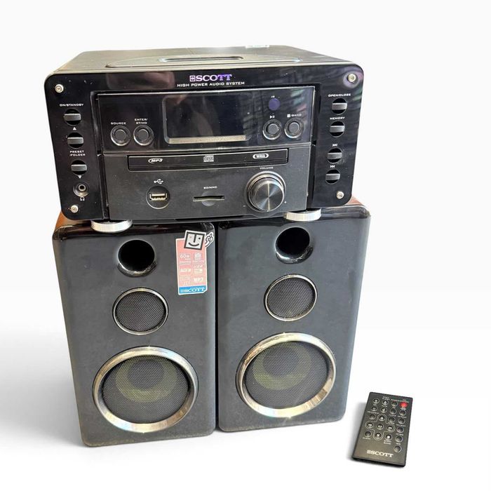 Aparelhagem Scott I-WXH80 com Colunas e Comando – Totalmente Funcional