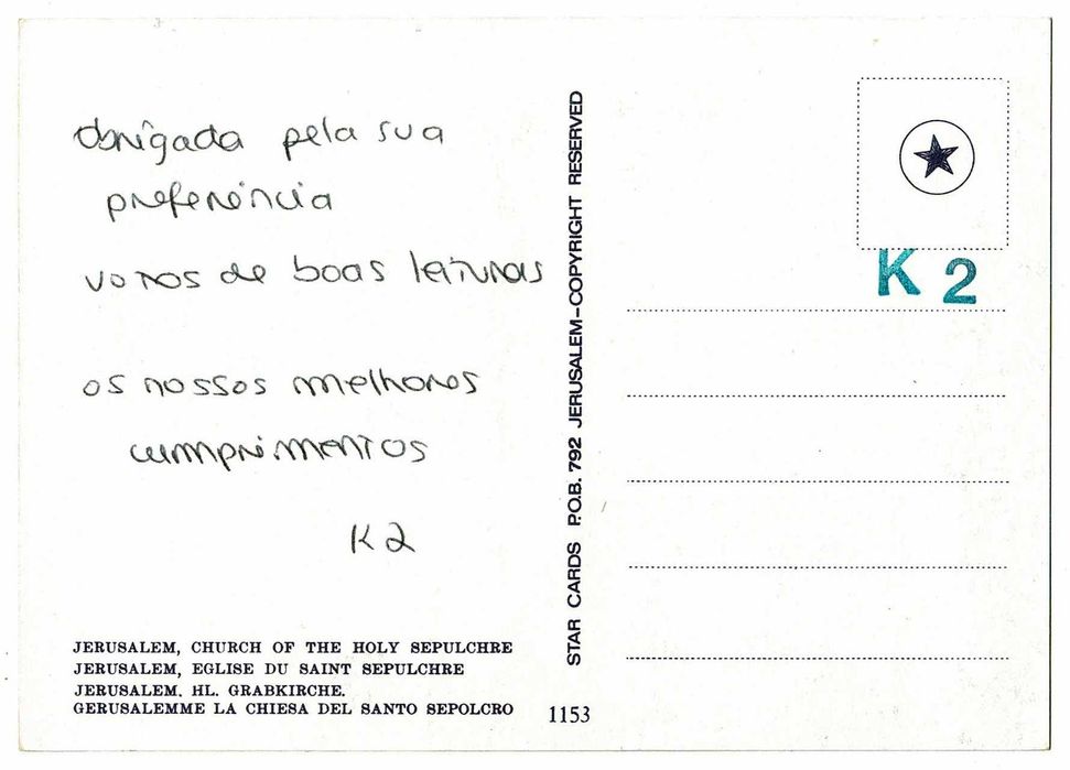 Postal ilustrado Jerusalem