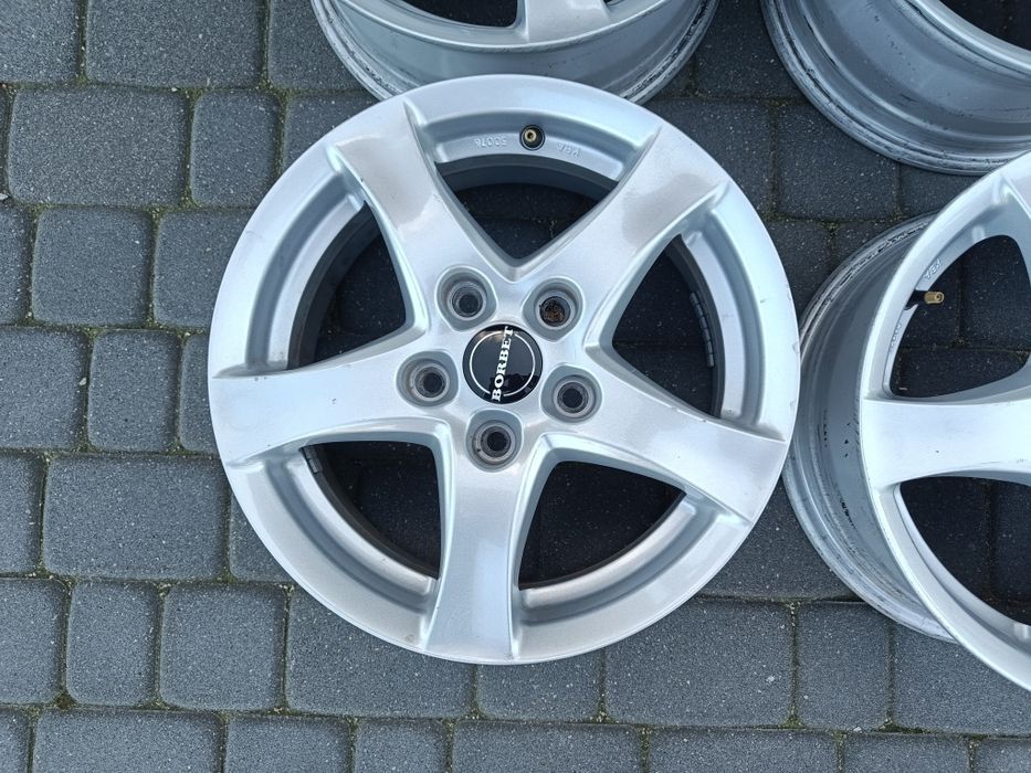 Felgi15 Borbet 5*112 VW Audi Skoda stan bdb kpl