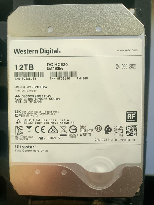 Продам диски SAS  та Sata HDD Toshiba Seagate WD 4 6 8 10 12 14 16 Tb