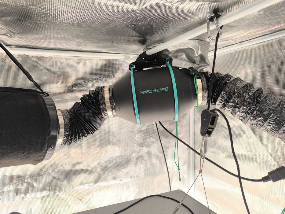 Kit Completo Mars Hydro - Tenda de Cultivo 1mx1mx1.8m + Led 300W + Extrator de ar c/ Filtro de Carbono e Termostato e muito mais