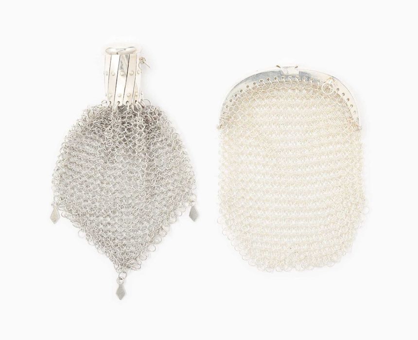 Bolsa de Toilete em Prata Antiga