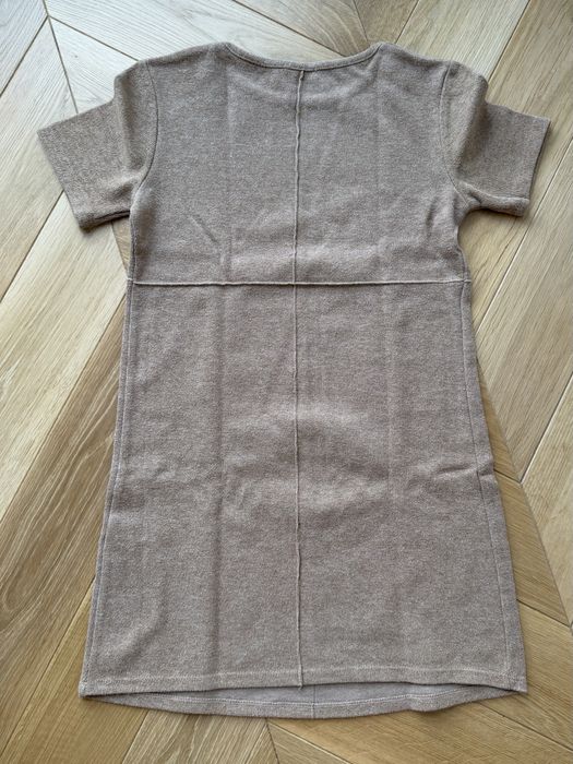 Nr. 24 | Beżowa sukienka Zara S krótka bawełna mini dress