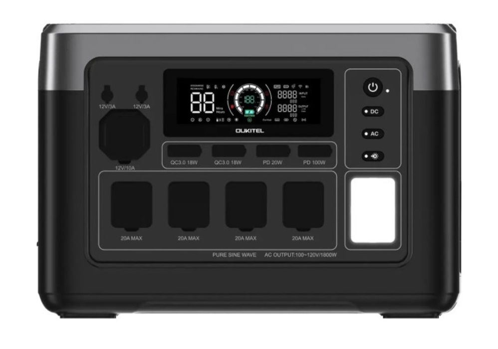 Зарядна станція  OUKITEL P1000E Plus (1800 Вт, 1024 Вт/год
