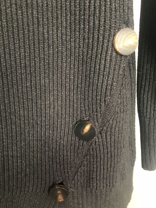 Подовжений вільний жіночий чорний светр кофта з високим горлом ZARA