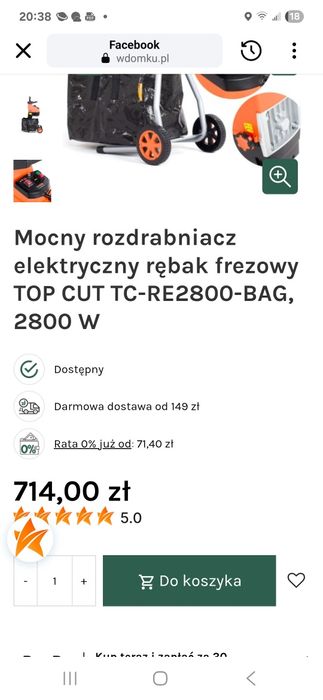 Rębak frezowy do gałęzi